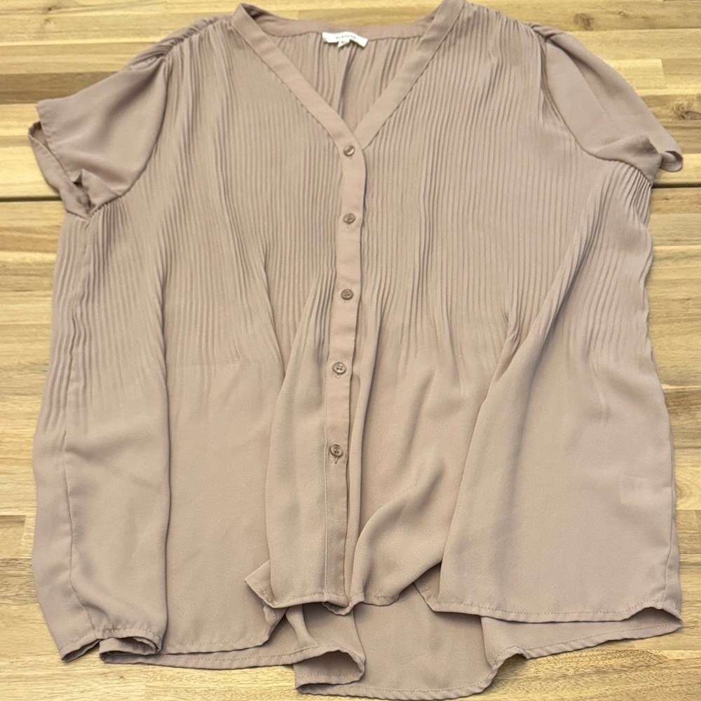 Pleione Soft Taupe Blouse - Size L